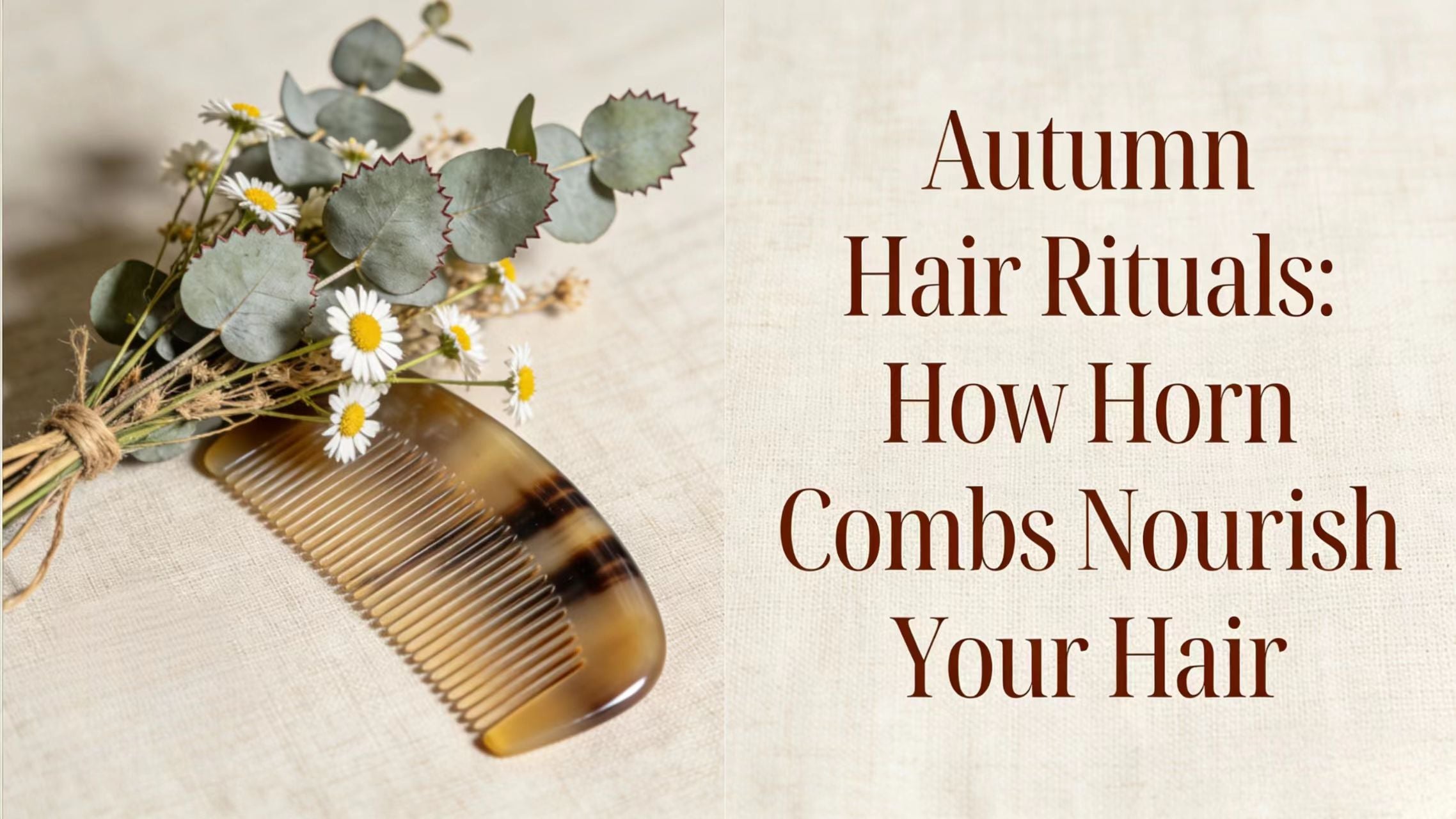 Fall Hair Care: Ditch Basic Conditioner! This "Natural Horn Comb" Nourishes Scalp & Hair Deeply ✨